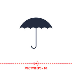 Umbrella  icon, vector illustration. Flat design style