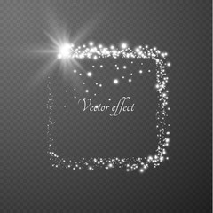 Shining rectangle vector background.