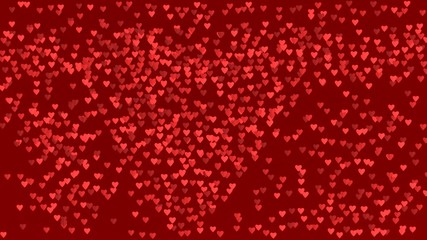 Red hearts on backgrounds design. 