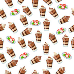 ice cream in a glass