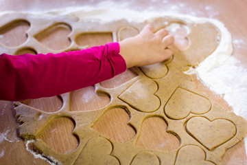 Girl with hearts of dough