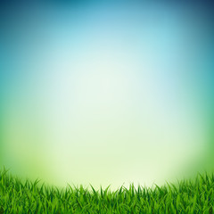 Plakat Landscape With Green Grass