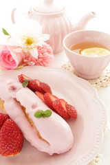 French confectionery, strawberry elair