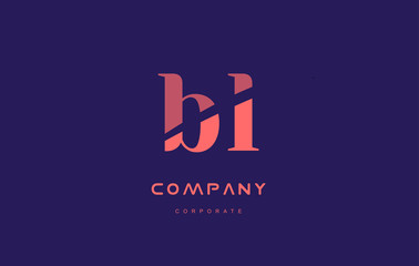 l b bl company small letter logo icon design