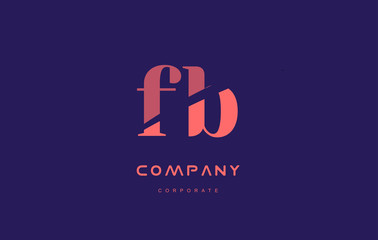 b f fb company small letter logo icon design