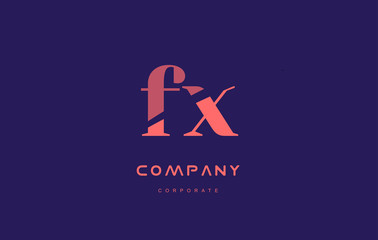 x f fx company small letter logo icon design