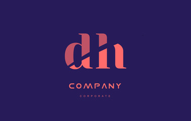 h d dh company small letter logo icon design