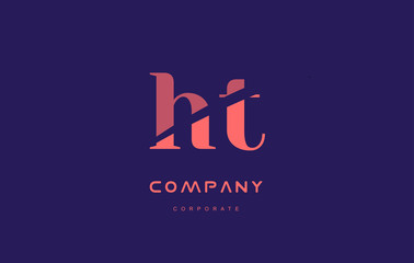 t h ht company small letter logo icon design