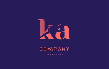 a k ka company small letter logo icon design - obrazy, fototapety, plakaty