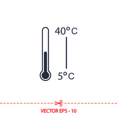 Thermometer  icon, vector illustration. Flat design style