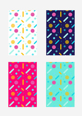 Covers with flat geometric pattern.