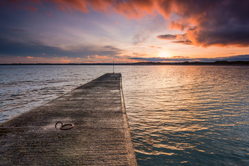Beadnell Harbour South Pier, at Beadnell village on the Northumberland coastline, which is a small...