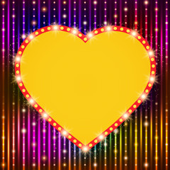  Valentines shining background with heart
