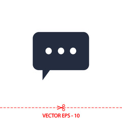 Speech bubbles icon. vector illustration with soft shadow on a gray background