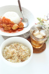 sprout and sesame dressing salad