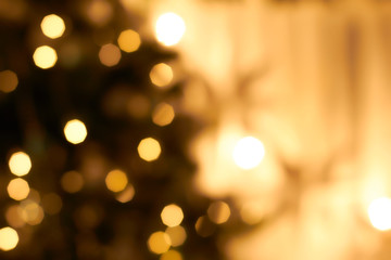 Obraz premium Celebratory background./Beautiful Rasfokus lights of Christmas garlands.