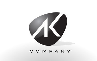 AK Logo.  Letter Design Vector.
