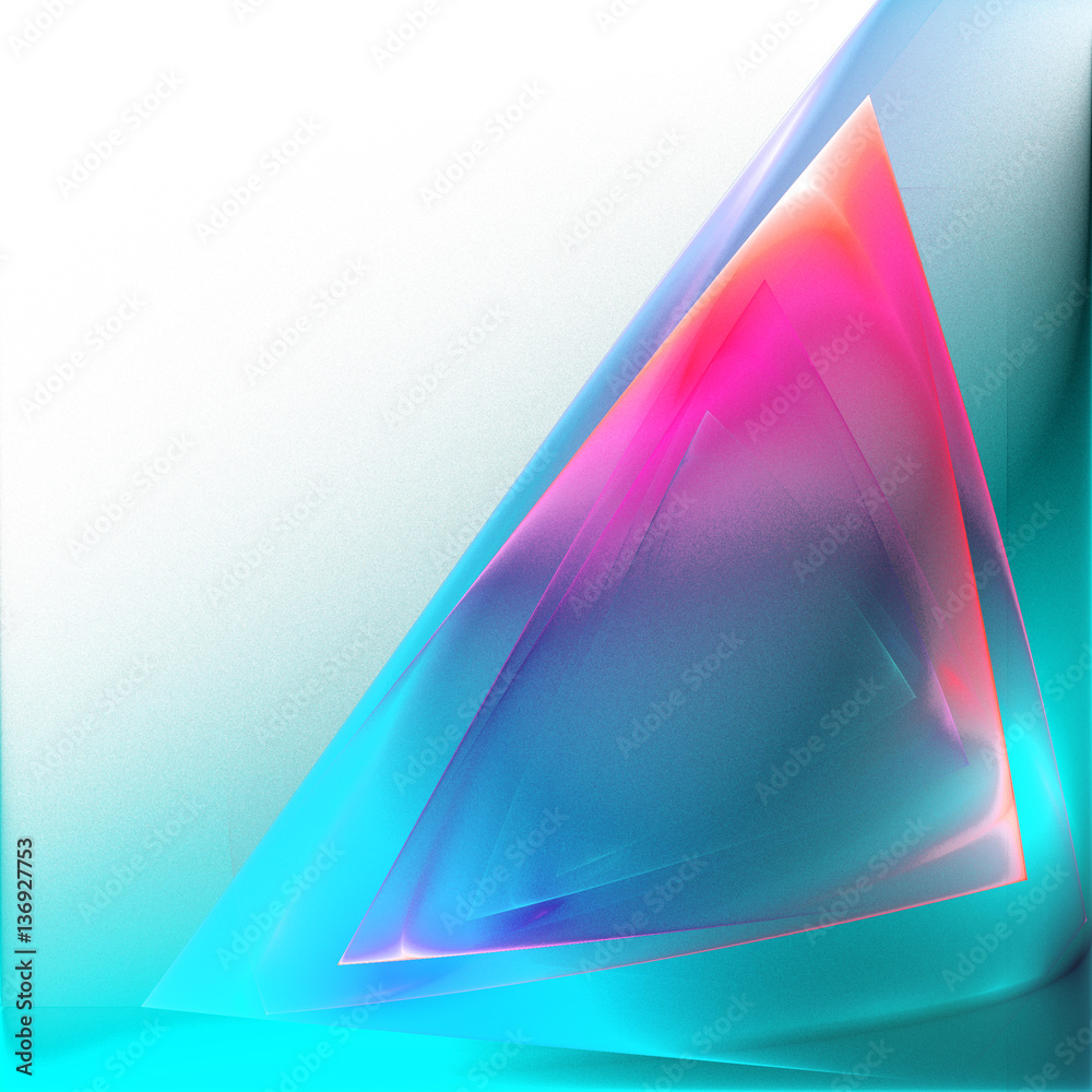 Poster translucent triangle. added grain for artistic effect