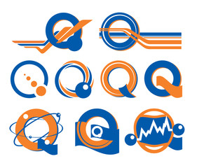 Blue Orange Q-shaped logo
