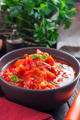 Chakhokhbili - chicken stewed with tomatoes and onions. Georgian national dish