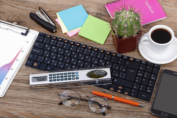 Business Objects in the office on the table