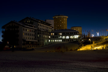 Sestriere by night at blu hour - Turin Italy