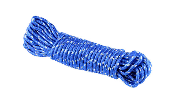 Blue Rope On White Background