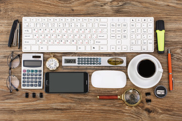 Business Objects in the office on the table