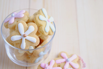 Sweet of flower cookies.