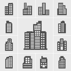 Icons Building Vector illustration