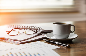 Business Objects in the office on the table