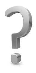 Question mark 3d silver