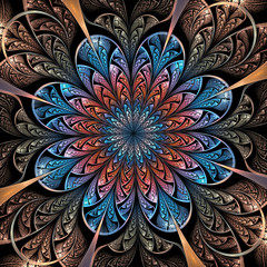 Abstract fractal background computer-generated image