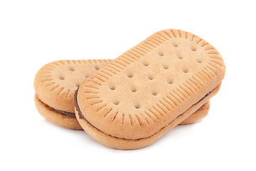Wheat cookies with chocolate