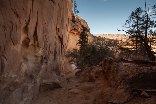 Natural Bridges National Monument in winter, USA