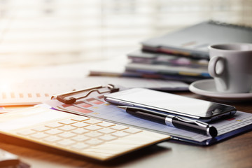 Fototapeta premium Business Objects in the office on the table