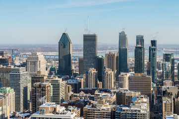 Montreal Skyline in winter