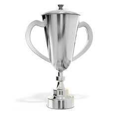 Fototapeta na wymiar champion silver trophy cup