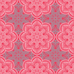 Vector seamless pattern ethnic style background. Vintage decorative texture for wallpapers, backgrounds and page fill. Indian, arabic motive.