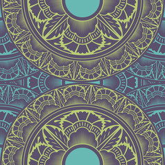 Vector seamless pattern ethnic style background. Vintage decorative texture for wallpapers, backgrounds and page fill. Indian, arabic motive.