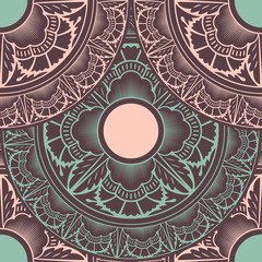 Vector seamless pattern ethnic style background. Vintage decorative texture for wallpapers, backgrounds and page fill. Indian, arabic motive.