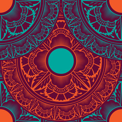 Vector seamless pattern ethnic style background. Vintage decorative texture for wallpapers, backgrounds and page fill. Indian, arabic motive.