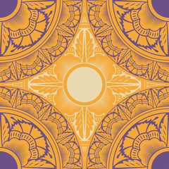 Vector seamless pattern ethnic style background. Vintage decorative texture for wallpapers, backgrounds and page fill. Indian, arabic motive.