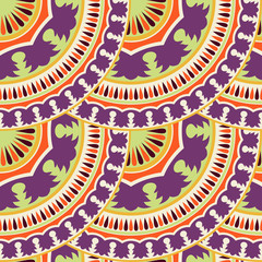 Vector seamless pattern ethnic style background. Vintage decorative texture for wallpapers, backgrounds and page fill. Indian, arabic motive.