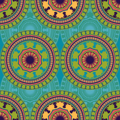 Vector seamless pattern ethnic style background. Vintage decorative texture for wallpapers, backgrounds and page fill. Indian, arabic motive.