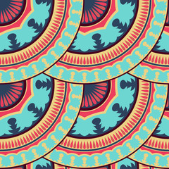 Vector seamless pattern ethnic style background. Vintage decorative texture for wallpapers, backgrounds and page fill. Indian, arabic motive.