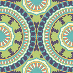 Vector seamless pattern ethnic style background. Vintage decorative texture for wallpapers, backgrounds and page fill. Indian, arabic motive.