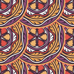 Vector seamless pattern ethnic style background. Vintage decorative texture for wallpapers, backgrounds and page fill. Indian, arabic motive.