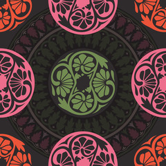 Vector seamless pattern ethnic style background. Vintage decorative texture for wallpapers, backgrounds and page fill. Indian, arabic motive.