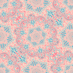 Seamless pattern ethnic style. Vintage decorative texture. Indian, arabic motive.